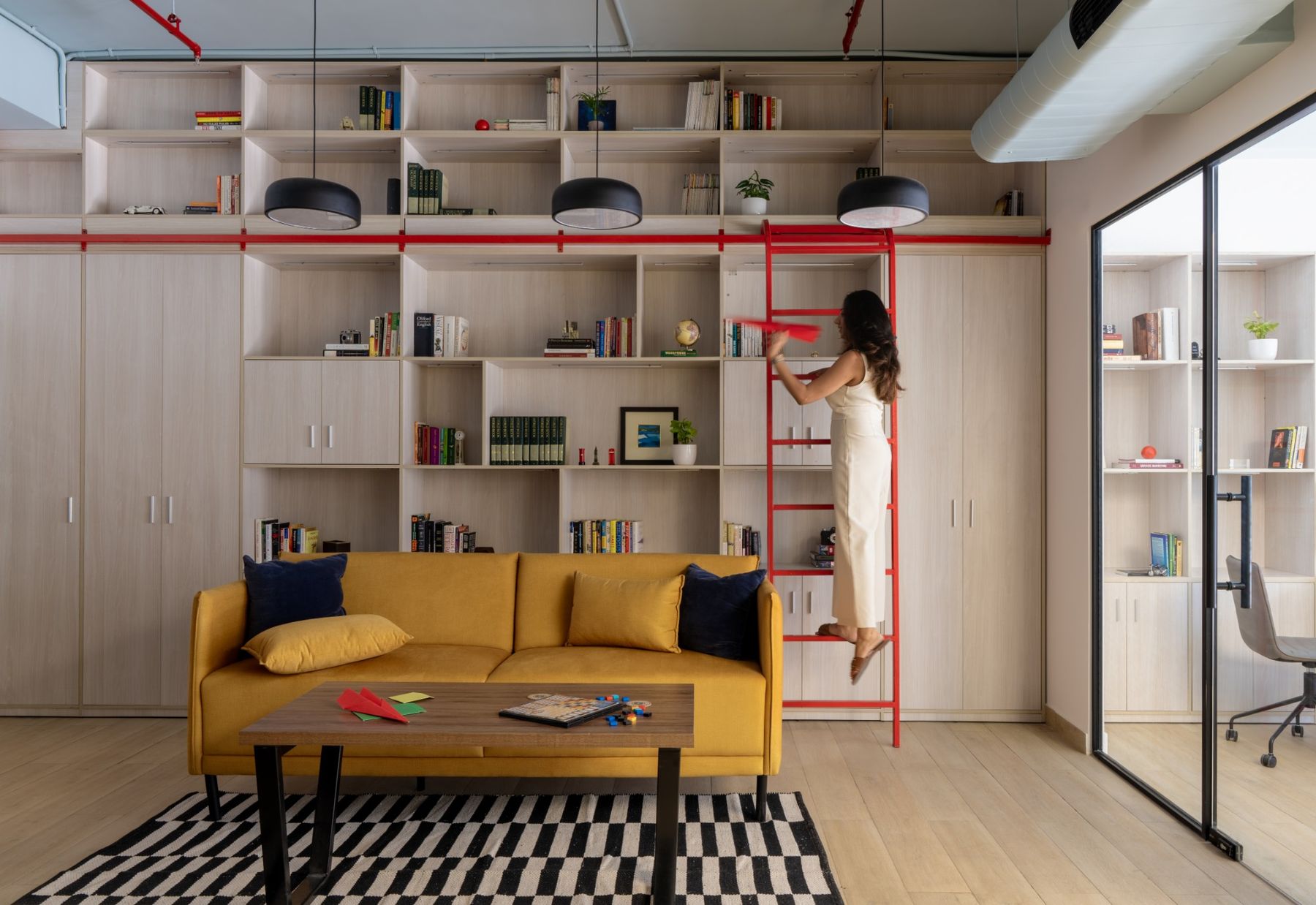 The library at the Fractional office, Gurugram