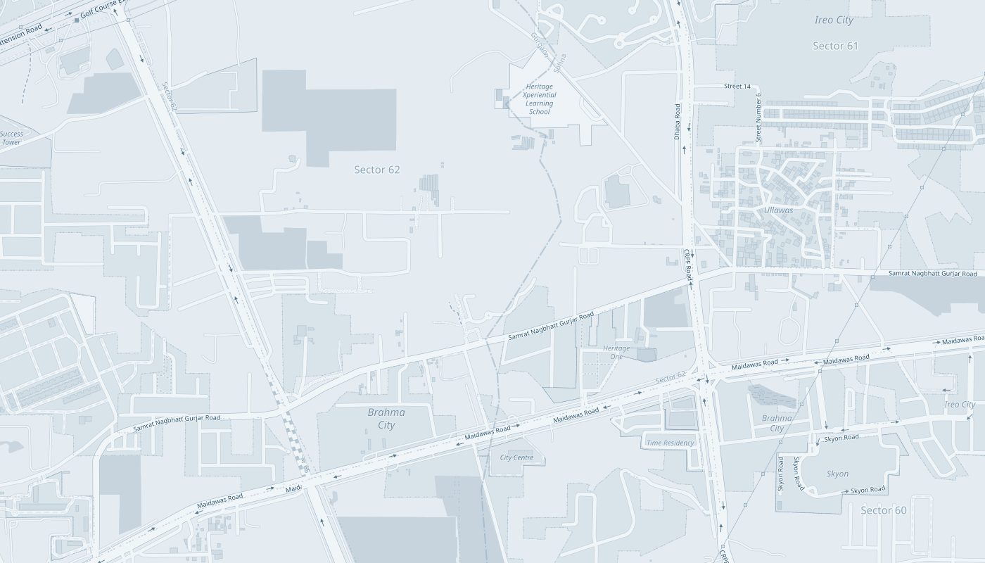 Map of Sector 62, Gurugram, with the Fractional office marked